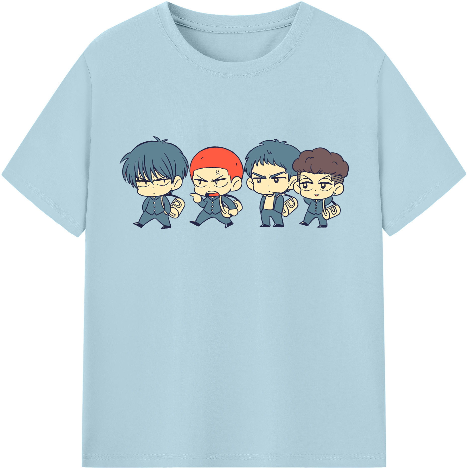 SLAM DUNK／スラムダンク 綿100％半袖Tシャツ（フロントプリント）